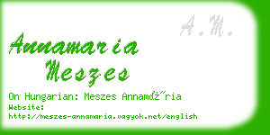 annamaria meszes business card